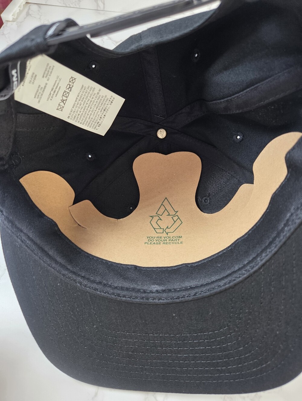 Volcom Black Logo Snapback Hat - Picture 6 of 9